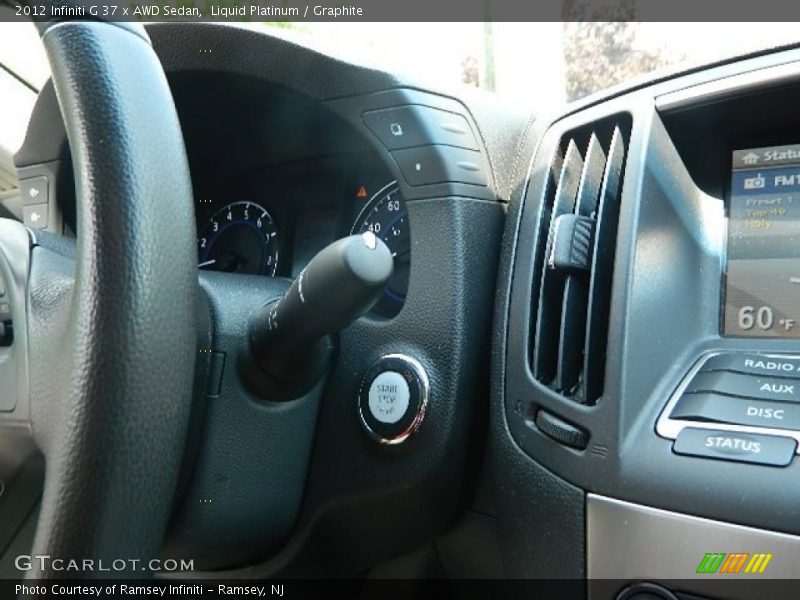 Liquid Platinum / Graphite 2012 Infiniti G 37 x AWD Sedan