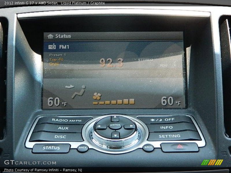 Liquid Platinum / Graphite 2012 Infiniti G 37 x AWD Sedan