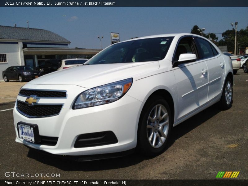 Summit White / Jet Black/Titanium 2013 Chevrolet Malibu LT