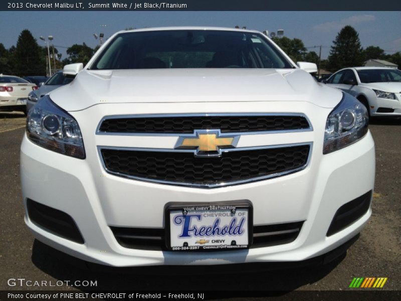 Summit White / Jet Black/Titanium 2013 Chevrolet Malibu LT