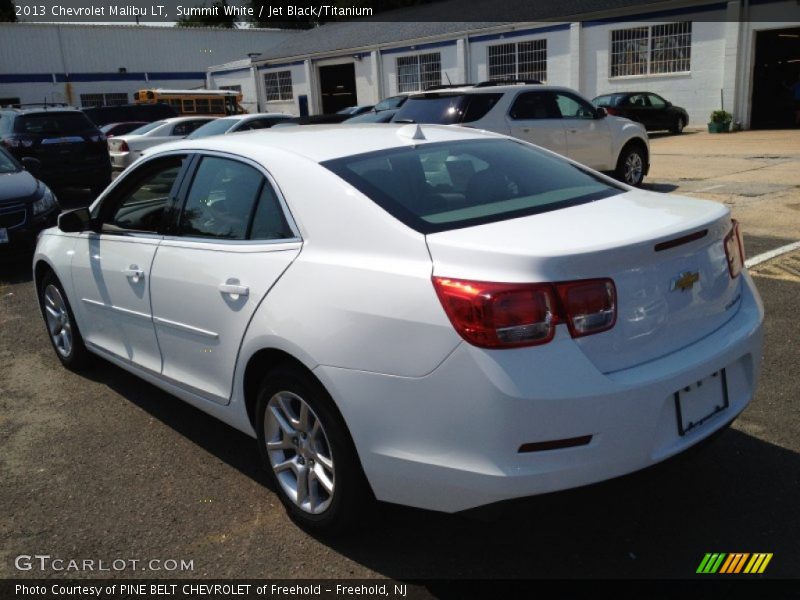 Summit White / Jet Black/Titanium 2013 Chevrolet Malibu LT