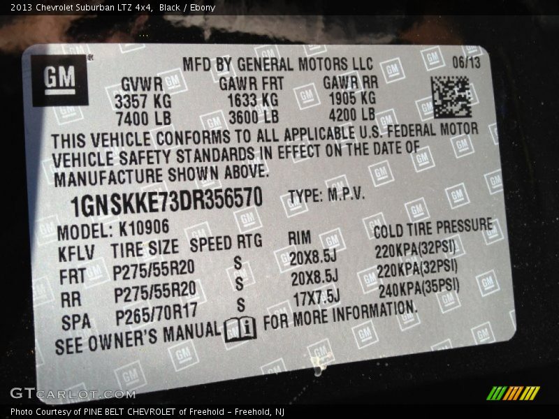 Black / Ebony 2013 Chevrolet Suburban LTZ 4x4
