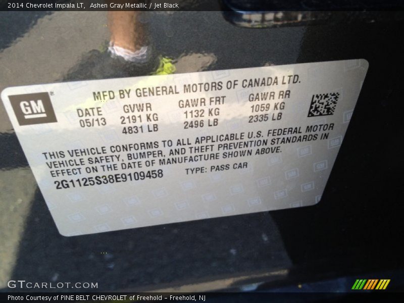 Ashen Gray Metallic / Jet Black 2014 Chevrolet Impala LT