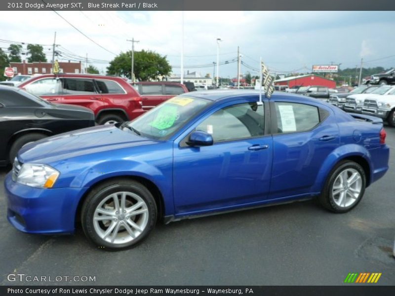 Blue Streak Pearl / Black 2012 Dodge Avenger SXT