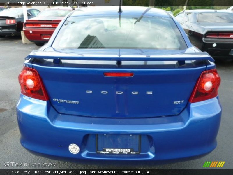 Blue Streak Pearl / Black 2012 Dodge Avenger SXT