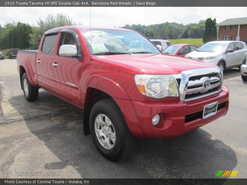 Barcelona Red Metallic / Sand Beige 2010 Toyota Tacoma V6 SR5 Double Cab 4x4