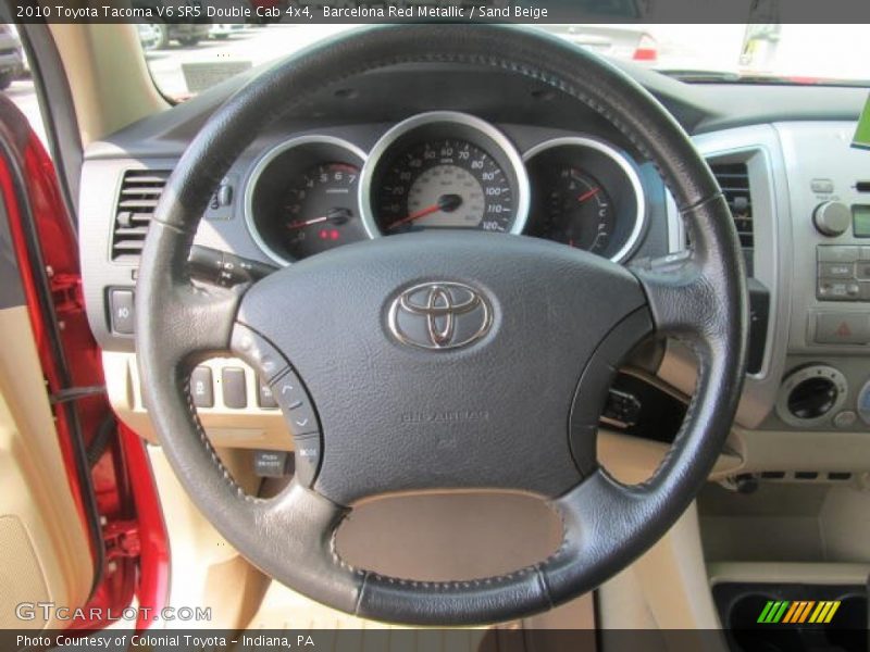Barcelona Red Metallic / Sand Beige 2010 Toyota Tacoma V6 SR5 Double Cab 4x4