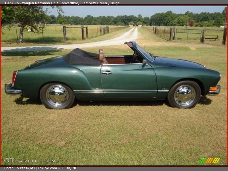  1974 Karmann Ghia Convertible Zambezi Green