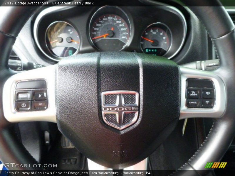 Blue Streak Pearl / Black 2012 Dodge Avenger SXT
