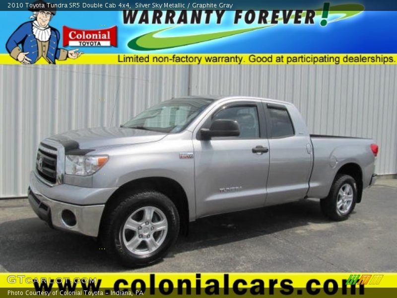 Silver Sky Metallic / Graphite Gray 2010 Toyota Tundra SR5 Double Cab 4x4