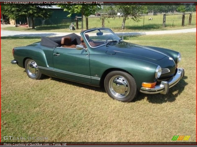  1974 Karmann Ghia Convertible Zambezi Green