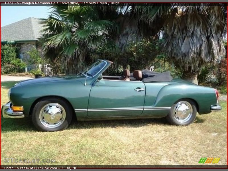  1974 Karmann Ghia Convertible Zambezi Green