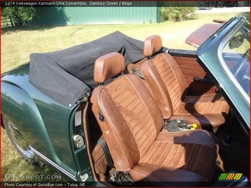 Front Seat of 1974 Karmann Ghia Convertible
