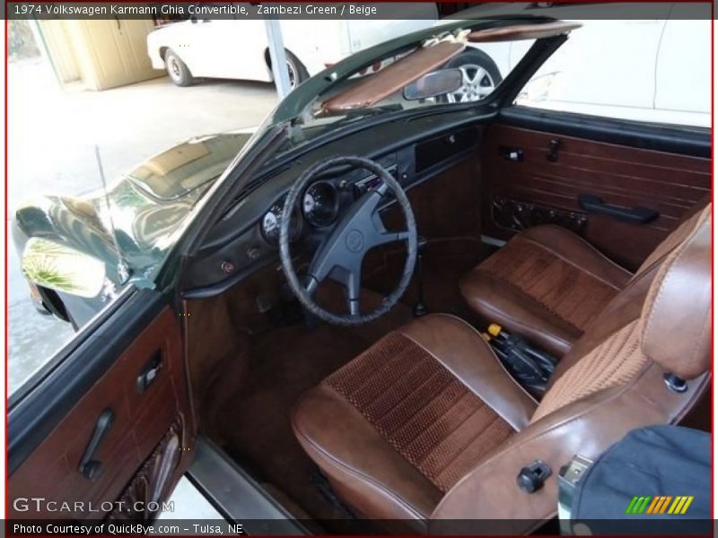 Beige Interior - 1974 Karmann Ghia Convertible 