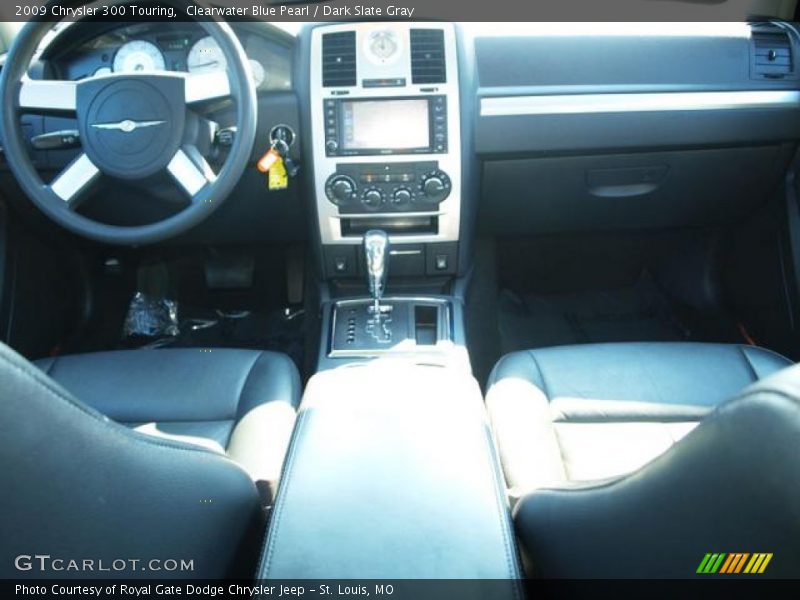 Clearwater Blue Pearl / Dark Slate Gray 2009 Chrysler 300 Touring