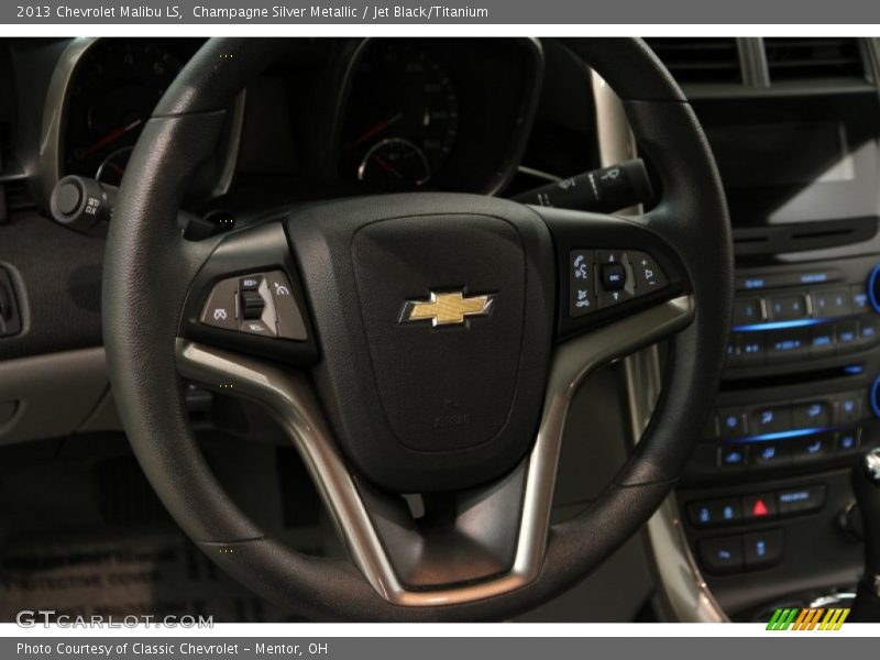 Champagne Silver Metallic / Jet Black/Titanium 2013 Chevrolet Malibu LS