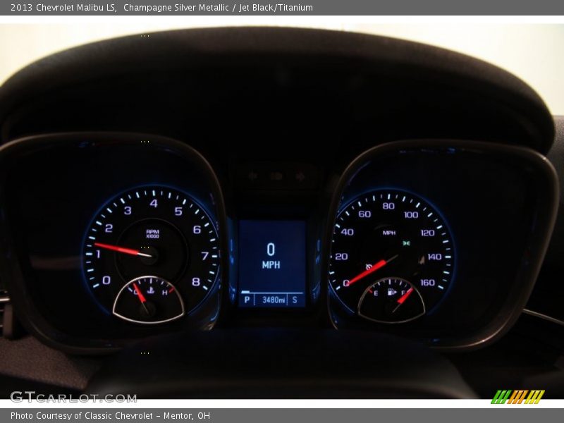 Champagne Silver Metallic / Jet Black/Titanium 2013 Chevrolet Malibu LS