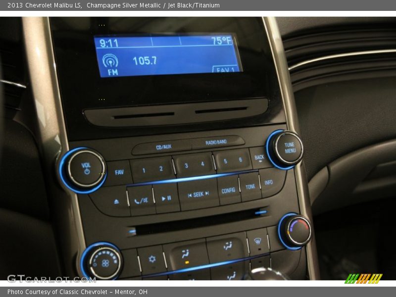 Champagne Silver Metallic / Jet Black/Titanium 2013 Chevrolet Malibu LS