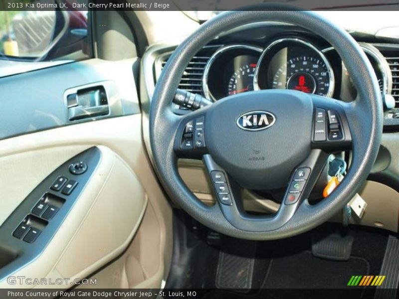 Dark Cherry Pearl Metallic / Beige 2013 Kia Optima LX