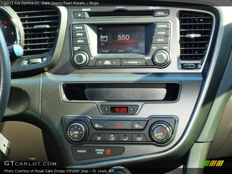 Dark Cherry Pearl Metallic / Beige 2013 Kia Optima LX