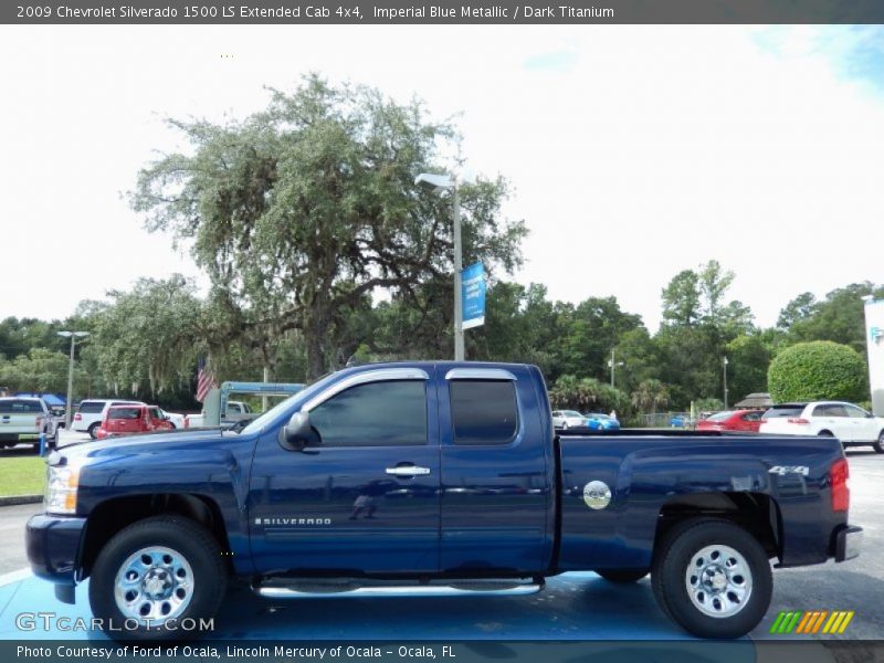 Imperial Blue Metallic / Dark Titanium 2009 Chevrolet Silverado 1500 LS Extended Cab 4x4