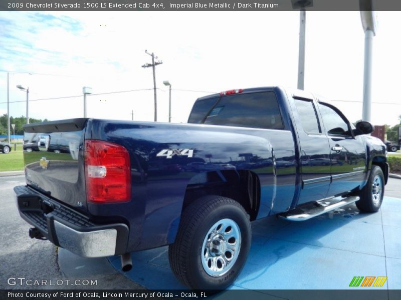 Imperial Blue Metallic / Dark Titanium 2009 Chevrolet Silverado 1500 LS Extended Cab 4x4