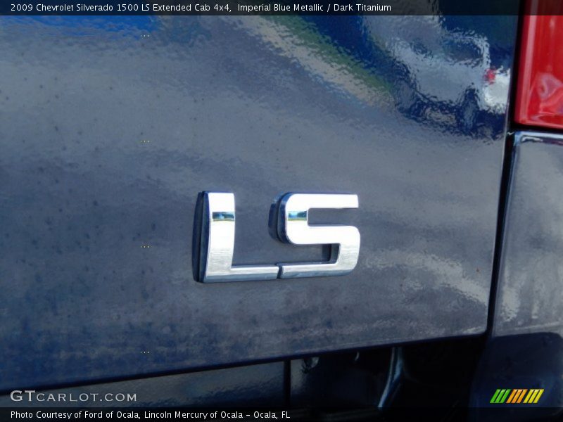 Imperial Blue Metallic / Dark Titanium 2009 Chevrolet Silverado 1500 LS Extended Cab 4x4