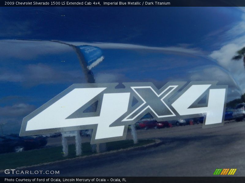 Imperial Blue Metallic / Dark Titanium 2009 Chevrolet Silverado 1500 LS Extended Cab 4x4