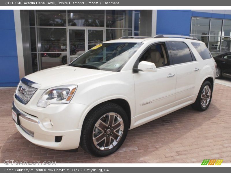 White Diamond Tintcoat / Cashmere 2011 GMC Acadia Denali AWD