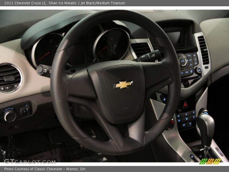 Silver Ice Metallic / Jet Black/Medium Titanium 2011 Chevrolet Cruze LS
