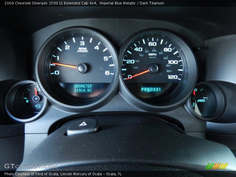 Imperial Blue Metallic / Dark Titanium 2009 Chevrolet Silverado 1500 LS Extended Cab 4x4