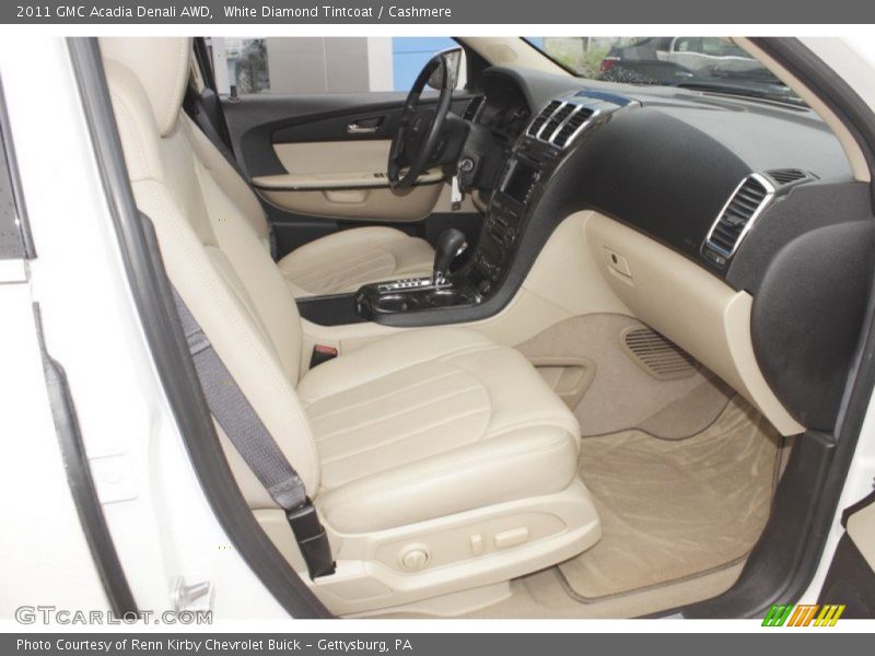 White Diamond Tintcoat / Cashmere 2011 GMC Acadia Denali AWD