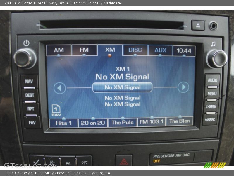 White Diamond Tintcoat / Cashmere 2011 GMC Acadia Denali AWD