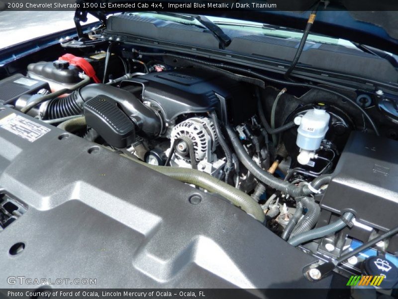 Imperial Blue Metallic / Dark Titanium 2009 Chevrolet Silverado 1500 LS Extended Cab 4x4