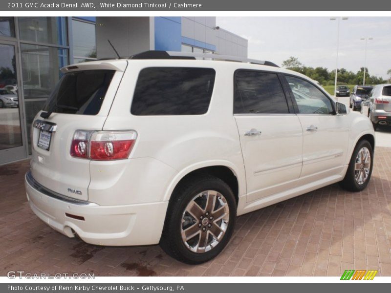 White Diamond Tintcoat / Cashmere 2011 GMC Acadia Denali AWD