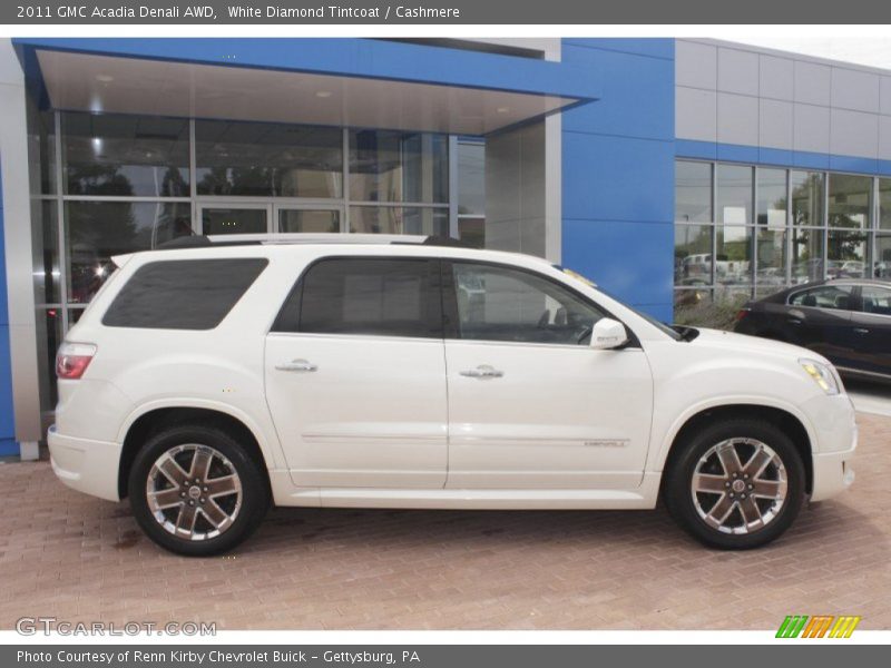 White Diamond Tintcoat / Cashmere 2011 GMC Acadia Denali AWD