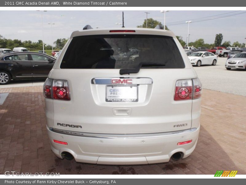 White Diamond Tintcoat / Cashmere 2011 GMC Acadia Denali AWD