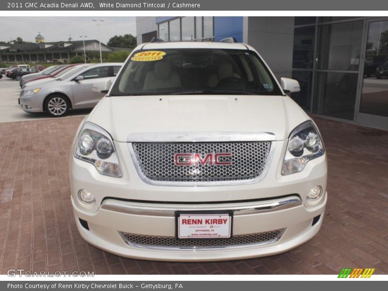 White Diamond Tintcoat / Cashmere 2011 GMC Acadia Denali AWD