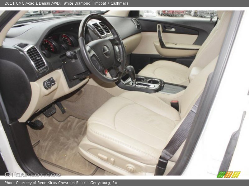 White Diamond Tintcoat / Cashmere 2011 GMC Acadia Denali AWD