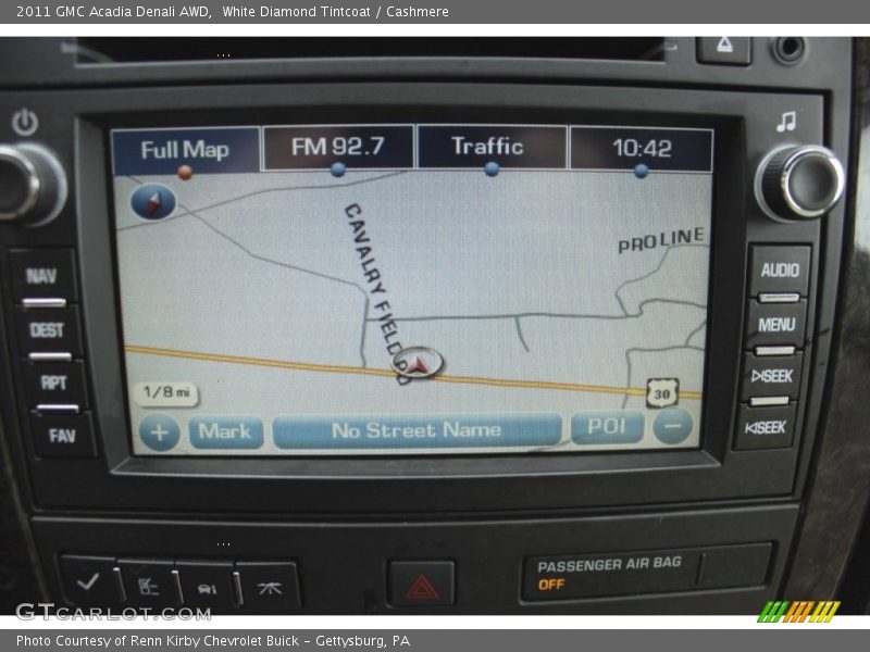White Diamond Tintcoat / Cashmere 2011 GMC Acadia Denali AWD