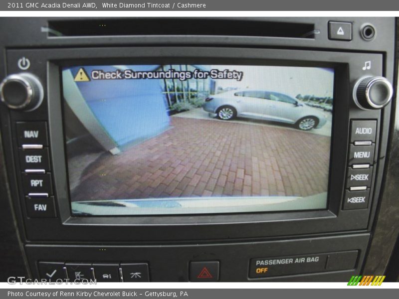 White Diamond Tintcoat / Cashmere 2011 GMC Acadia Denali AWD