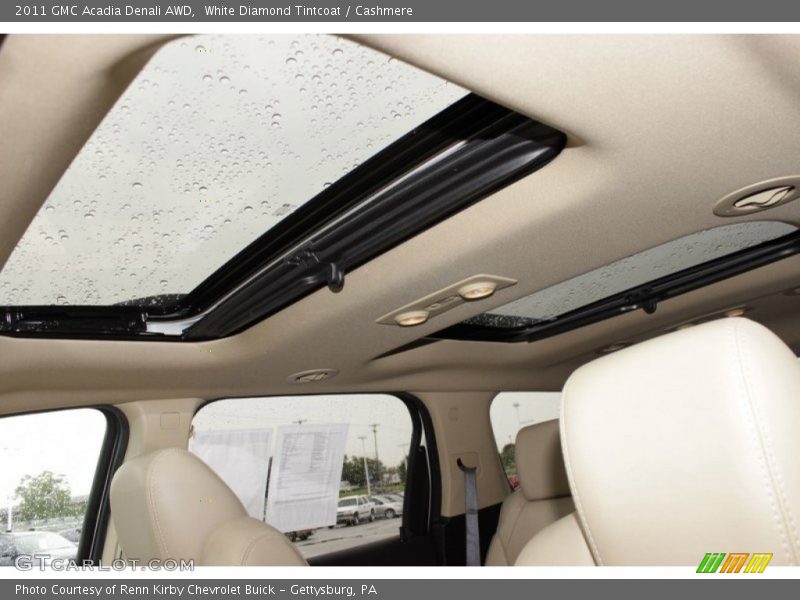 White Diamond Tintcoat / Cashmere 2011 GMC Acadia Denali AWD