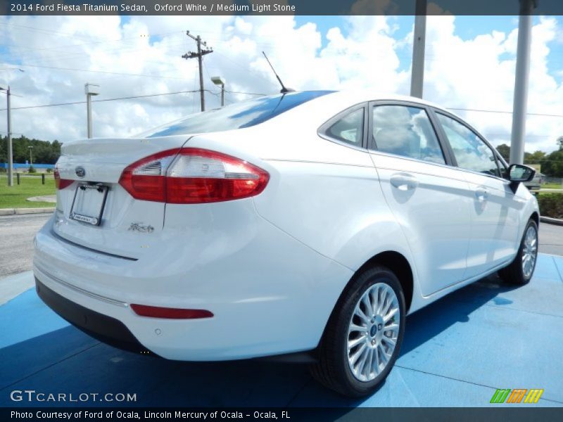 Oxford White / Medium Light Stone 2014 Ford Fiesta Titanium Sedan