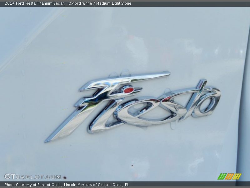 Oxford White / Medium Light Stone 2014 Ford Fiesta Titanium Sedan
