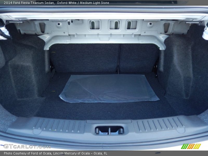 Oxford White / Medium Light Stone 2014 Ford Fiesta Titanium Sedan