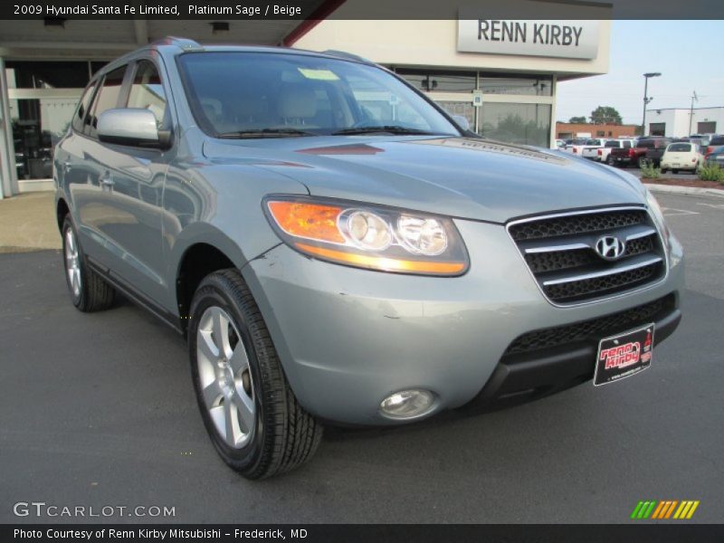 Platinum Sage / Beige 2009 Hyundai Santa Fe Limited