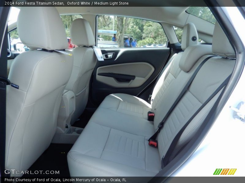 Oxford White / Medium Light Stone 2014 Ford Fiesta Titanium Sedan