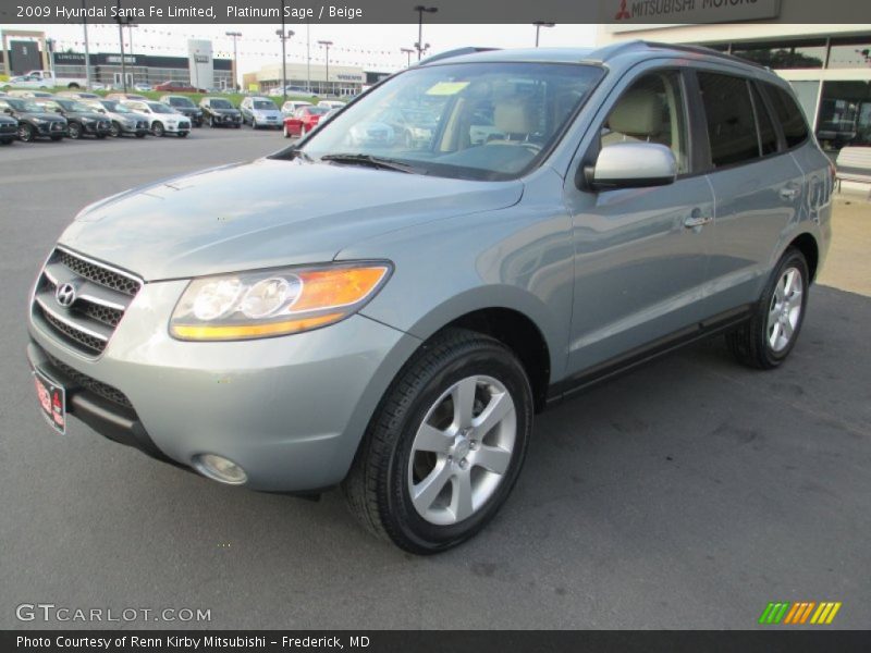 Platinum Sage / Beige 2009 Hyundai Santa Fe Limited