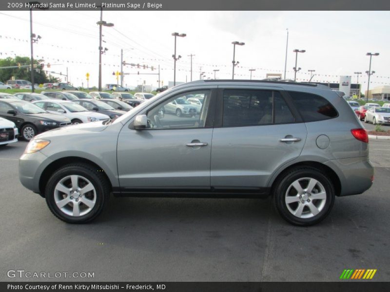 Platinum Sage / Beige 2009 Hyundai Santa Fe Limited