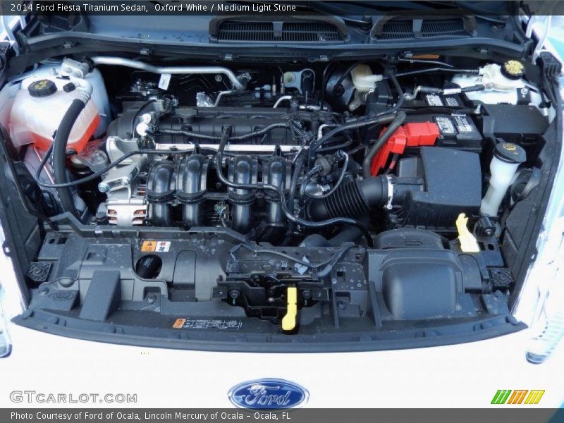 Oxford White / Medium Light Stone 2014 Ford Fiesta Titanium Sedan